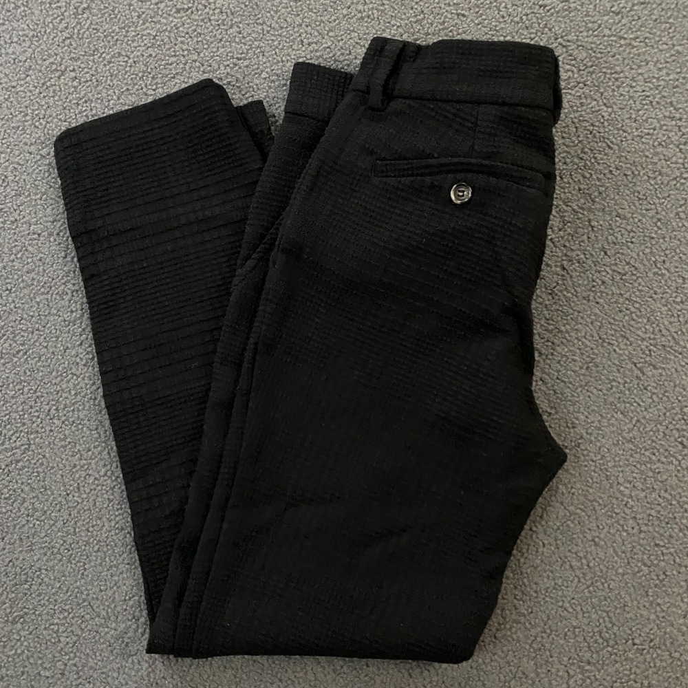 Mr Turk Pants Men 29x28 Slim Fit Chino Slacks Knit Textured Preppy Resort  Black